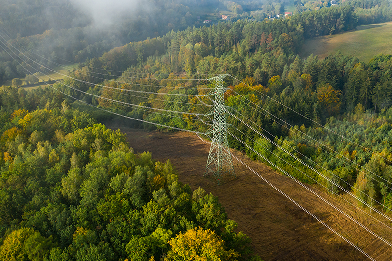Electricity infrastructure, photographed by kelluu Airship